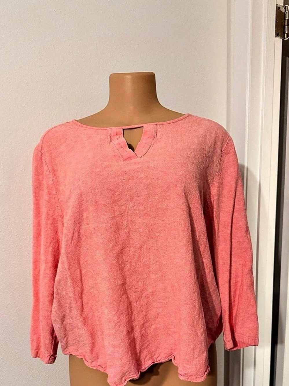 Van Heusen Pink Long Sleeve Blouse Size XL